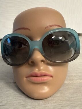 CHANEL 5197 Blue Oversized Gradient Gray Women's Sunglasses